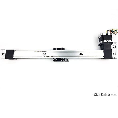 TEN-HIGH 400mm 15.75inch Travel Length, linear guide slide module Leather belt 3M with 17 Nema 42 stepper motor, XP series Leather belt 3M Linear module sliding table Motion system. — view 3