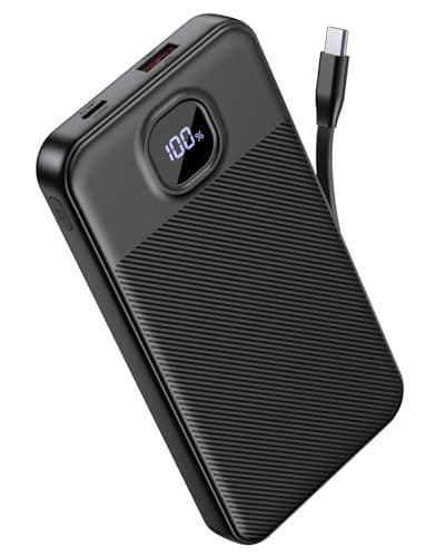 GREPRO Power Bank with Built in C Cable, 10000mAh 22.5W Fast Charging