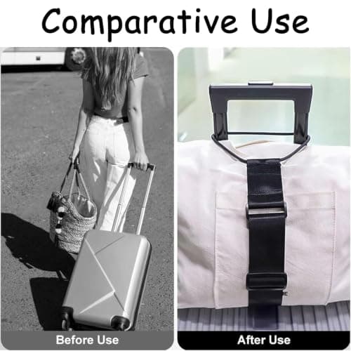 4 Pack Multi Use Strong Adjustable Luggage Connector Straps, Multiple Suitcases During Transit, Attach Backpacks to Rolling Luggage for Movement, Quickly Identify Luggage on Conveyor Belts — view 5