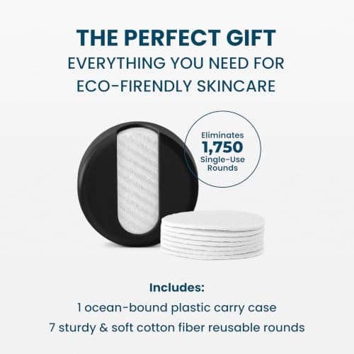 LastObject LastRound® Sustainable Reusable Cotton Rounds for Facial Cleansing â€“ Zero-Waste Eco-Friendly Makeup Remover Pads for All Skin Types with Travel Storage Case — view 3