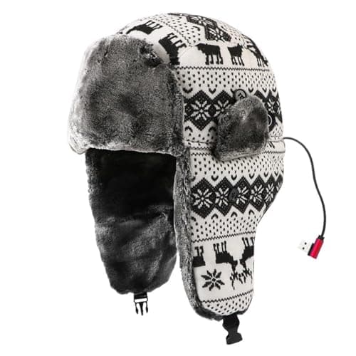 Winter Ushanka Hat Plug-in 3-Temperature-Setting Warm Headwear — view 6