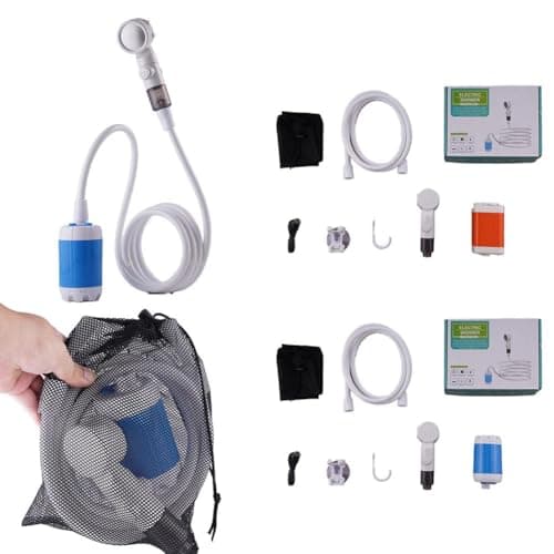 Portable Camping Shower Outdoor Camp Shower Pump,2026 Upgrade Rechargeable Electric Water Pump,Outdoor Showers Head Kit With Multiple Spray Modes,for Camping,RV,Travel Car Washing Pet Cleaning — view 2