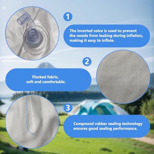 Baieye Camping Pillow 4 Pack, Inflatable Travel Pillows for Beach & Car — view 5