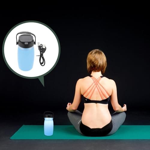 LOORGVEL Stay Hot Kettle, 730ml Portable Solar Charging Water Bottle with Night Light Lamp, Abs Food Grade Silicone, Lightweight Camping and Travel Use — view 4