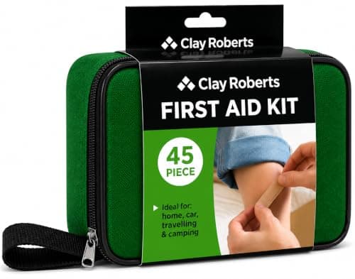 First Aid Travel Kit, Compact 45 Piece Holiday Travel Essentials, Camping, Car, University, Home, Emergency, Water Resistant Case, Lightweight, Space Saving — view 2
