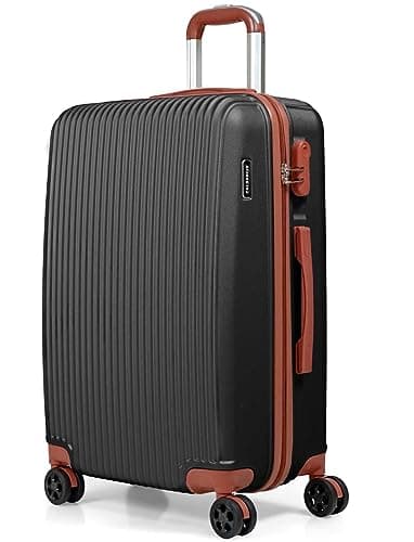 CALDARIUS Hardshell Luggage | Durable Suitcases | Lightweight & Secure with Combination Lock | Smooth 4 Dual Spinner Wheels | Ideal Travel Bag & Luggage Sets (Grey, Medium 24")