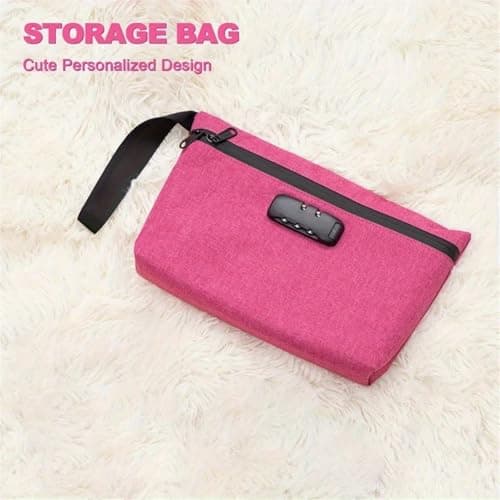Cosmetic Bags Cosmetic Bag Organiser with Combination Lock Portable Handheld Wash(Grey) — view 5