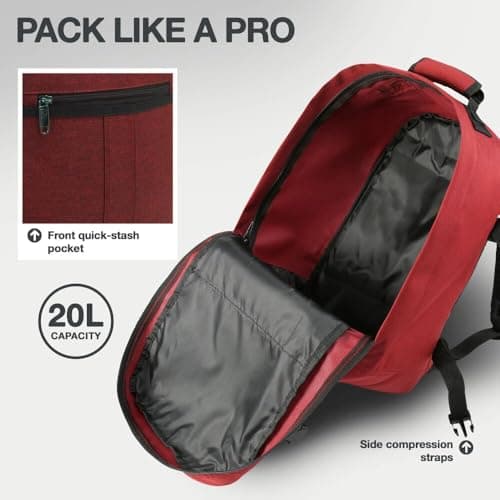 Cabin Max Ryanair Cabin Bag Underseat Hand Luggage Travel Backpack 40x20x25 — view 5