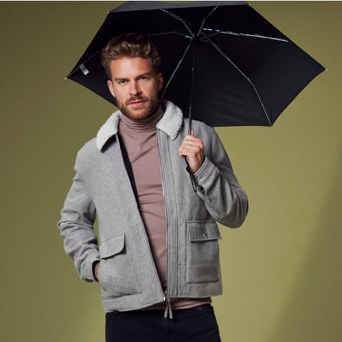 Fulton Miniflat 1 Black Unisex_adult Umbrella Black One Size — view 6