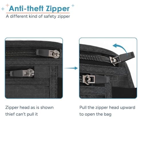 travel inspira Money Belt, Passport Holder Secure with RFID Blocking — view 6