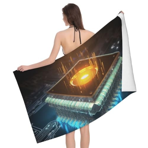 kkvhhyuo Beach Towel 52x32 Inch Absorbent Bath Towels for Pool Camping Gym