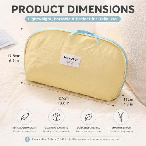 Travel Underwear Organizer Bag, Portable Lingerie Storage Pouch with Liner, 3-in-1 Large Bra Underwear Packing Cube, Waterproof Personal Garment Bag for Travel and Drawer Storage, Yellow — view 2