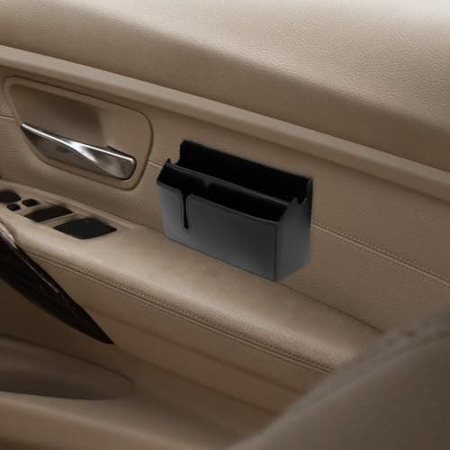 POPETPOP 2 Pcs Car Storage Organizer Box with Carbon Fiber Pvc Material Large Capacity Car Phone Holder and Receipt Holder Space-saving Installation Travel Use — view 6