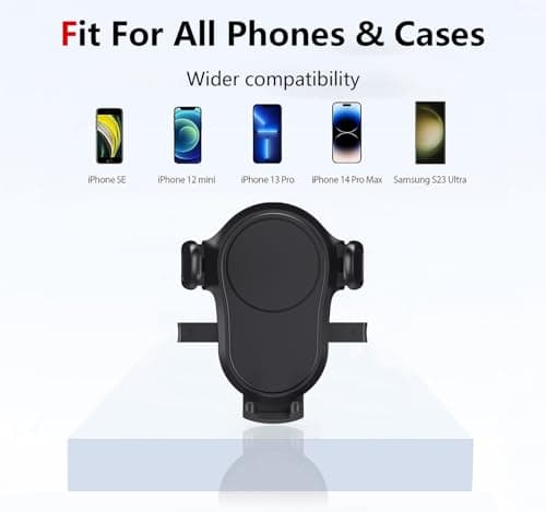JOEAIS Car Phone Holder, 360°Rotatable Universal Mobile Phone Holder Set of 3 (Holder+Suction cup+Clip), Dashboard/Windscreen/Air Vent Car Phone Mount Fit All 4.7-6.7 inch SmartPhones — view 5