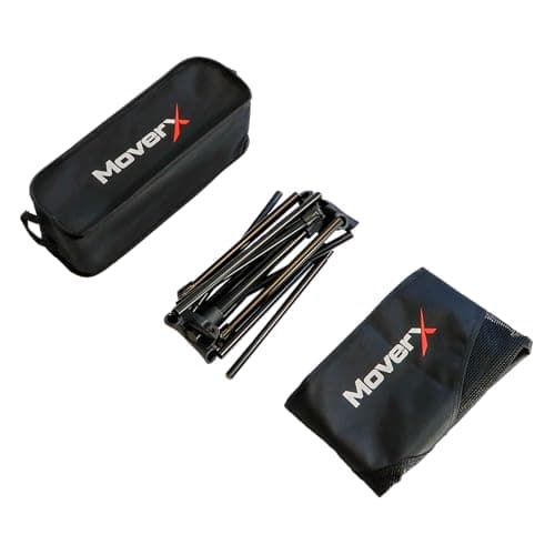 MoverX Lightweight Folding Camping Chair, Portable Camp Chair for Outdoor, Fishing, Festivals, Picnic, Beach, 150kg Capacity, Black — view 5