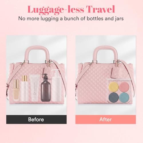 Euqvunn Travel Pots for Toiletries, Travel Containers TSA Approved Travel Tubs 40ml, Silicone Leak-proof Travel Cosmetic Containers with PP Lids for Cosmetic Face Body Hand Cream (4 Pack) — view 6