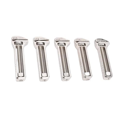 FTVOGUE Multi Tool Wrench, Alloy Steel Multitool Wrench 5 Pack 2.36 X 0.79 in, Adjustable Jaw Bottle Opener Nail Puller Caliper for Home Camping Travel Outdoor Use — view 4