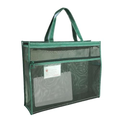 Mesh Art Supply Bag - Clear Artwork Holder, Zippered Drawing Storage Folder — view 6