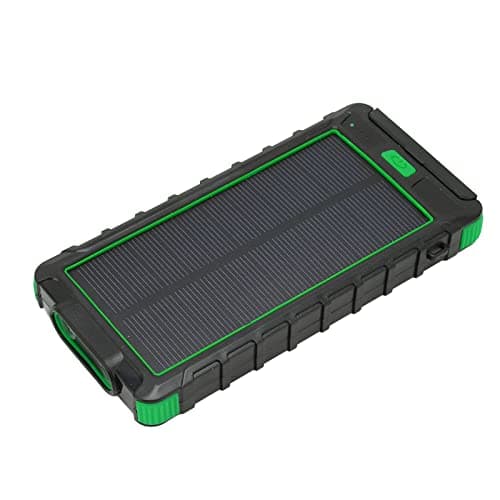 SIXRUN Portable Solar Phone, 20000mAh with and Flashlight (Black Green) — view 5