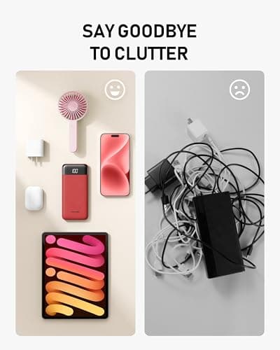 Charmast Portable Charger, 10000mAh Power Bank with Built in 4 Cables — view 4
