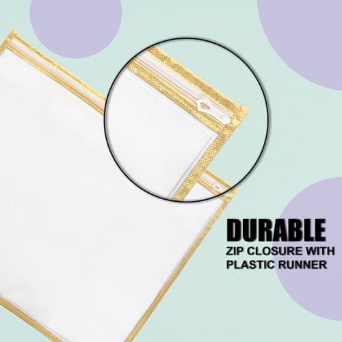 FLY LYF Plastic Single Saree Covers With Zip Transparent Suit Cover Packing Bags(Pack Of 24)(Pack Of 18)(Pack Of 12)(Pack Of 6)Saree Organizer For Wardrobe Travel Clothes Storage(12),43 Cm,37 cm — view 2