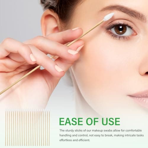 Gatuida 500pcs Cotton Swabs Pointed Applicator Multipurpose Use for Keyboards and Earphones High Accuracy Bamboo Stick Travel Pack for Makeup and Cleaning — view 5