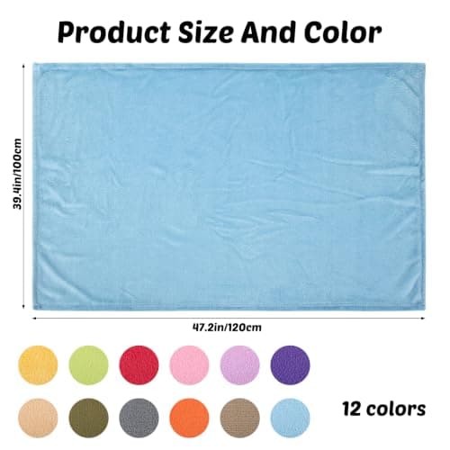 12 Pcs Flannel Throw Blankets Bulk, 100 x 120 cm Flannel Blanket Pack — view 2
