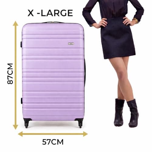 A2B Luggage XL 32" Suitcases with Wheels - Hard Shell Lilac Suitcase — view 2