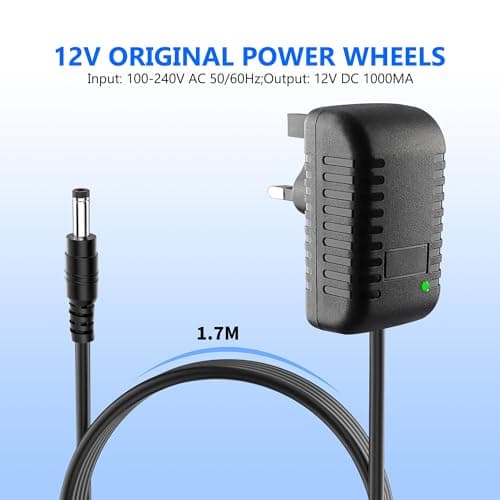Xahpower 12V Charger for Ride on Car, 12 Volt Battery Charger for Kids Electric Ride on Car SUV Motorcycle ATV Ride-Ons Accessories, Sports Car, Quad Bike Jeeps Battery Supply Power Adapter — view 4
