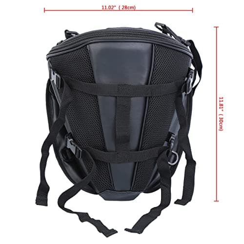 H-YEEU Motorcycle Rear Seat Bag Waterproof Pannier Rack Bag Tank Bag PU Leather Motorcycle Luggage Tail — view 2