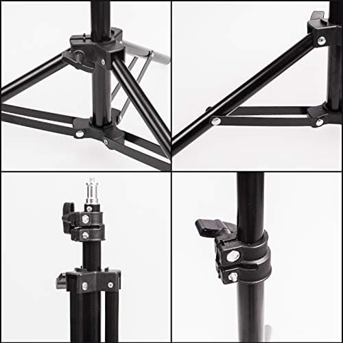 BOLLUMA 2x 70cm Mini Light Stand, Aluminium Travel Tripod Stand, Adjustable Lightweight Studio Outdoor Photography with 1/4" Screw, 2kg Load, for Ring Light, Flash, Softbox, Podcast, 2 Packs — view 4