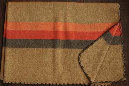 German Army Wool Blanket, 165 x 225 cm, 2.5 kg, Thick, Warm & Durable - Heavy Duty for Camping, Outdoor, Survival, Emergency, and Tactical Use Wool Fabric Throw Blanket Soft Fleece