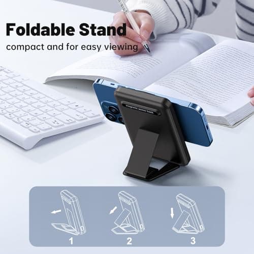 YAGOPAL Magsafe Power Bank 10000mAh Magnetic Wireless Power Bank with Foldable Stand and LED Display Portable Charger 22.5W PD Fast Charging Battery Pack For iPhone 17/16 /15/14/13/12 Mini Pro/Pro Max — view 4
