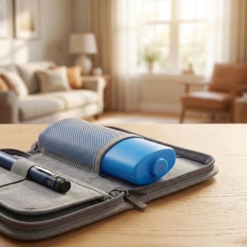 2pcs Reusable Insulin Cooler Ice Packs for Travel Case Blue — view 6