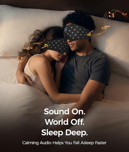 LOVE EYE Bluetooth Sleep Mask Headphones, 100% Blackout, Breathable — view 3