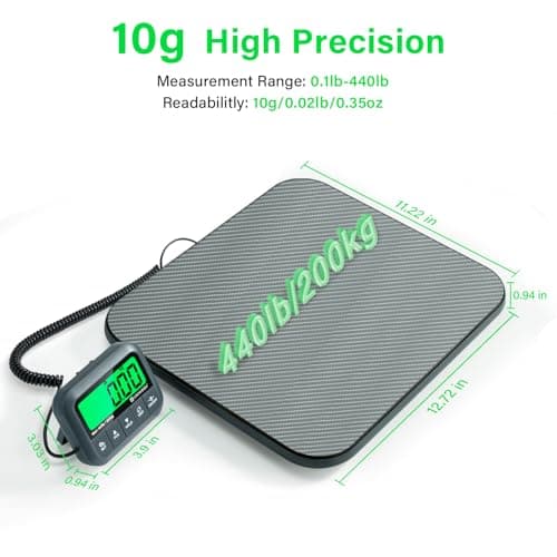 UNIWEIGH Digital Parcel Postal Scale 440lb/0.35oz Accuracy for Packages — view 2