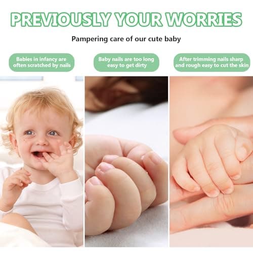 Qunlions life Baby Nail Trimmer Electric, 6 in 1 Rechargeable Baby Nail Clippers Manicure Set Grooming Kit for Toddler Infant or Adults (Green) — view 5