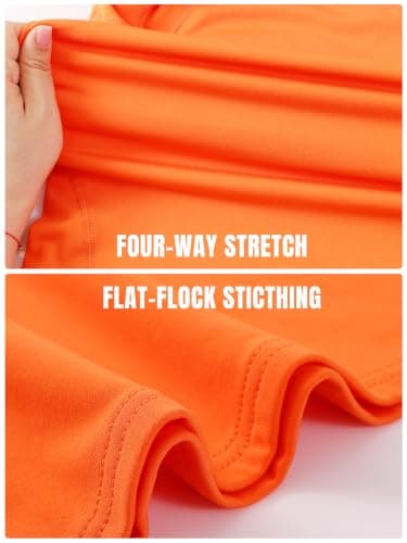 Hotfiary Kids Boys Thermal Base Layer Set Football Skin, Orange, 9-10Y — view 4