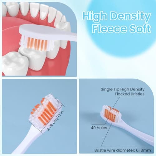 2 Pcs Travel Toothbrush, Soft Folding Toothbrush, Mini Toothbrushes for Travel Camping Hiking (Orange and Pink) — view 4