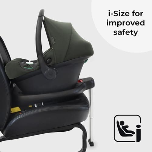 My Babiie MBCS02 i-Size Baby Car Seat - 40-87cm (Birth to 15 Months Approx.), R129, Group 0+, Lightweight Infant Carrier, Large Canopy, Newborn Insert, Adjustable Headrest - Forest Green — view 3