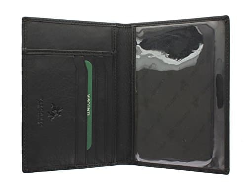 VISCONTI Polo Collection Leather Passport Holder RFID Blocking 2201 Black — view 5