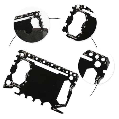Rumyve 46 in 1 Multi-Tool Card, Stainless Steel Portable Gadget, Outdoor Camping Multi-Tool Accessory, Good for Gifts — view 3