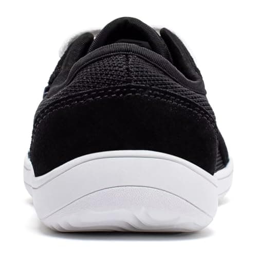 HOBIBEAR Unisex Wide Barefoot Shoes for Men Women Outdoor Trail Running Minimalist Walking Shoes Lightweight and Breathable(Black White 10 UK) — view 5