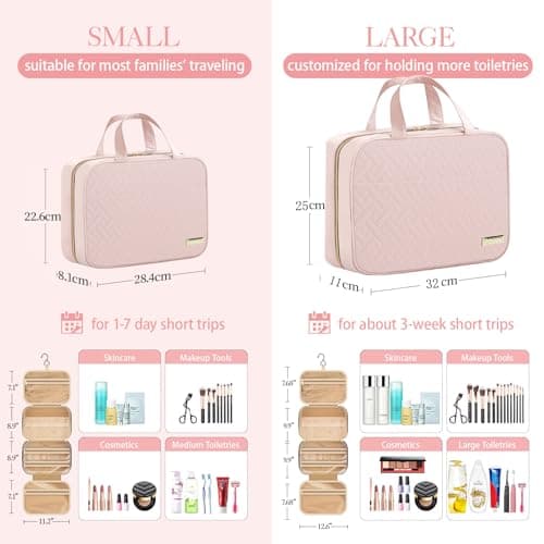 HOTOR Hanging Travel Toiletry Bag Women Essentials,Makeup Wash Bag — view 3