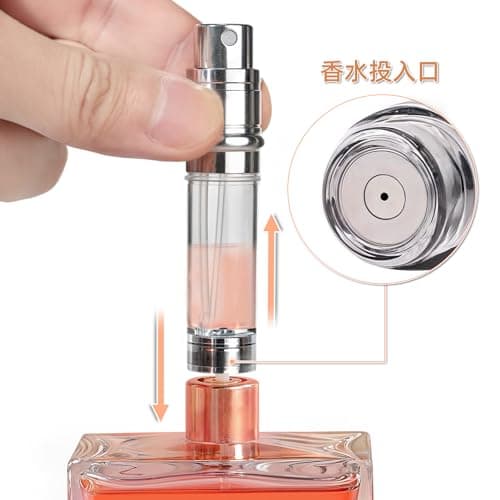 muilsae AB00DB Perfume atomizer,Refillable Perfume Bottle, Pocket Cologne atomizer, Bottom Fill, Suitable for travel and vacation, birthday and anniversary,5ml(Deep blue 5ml) — view 5
