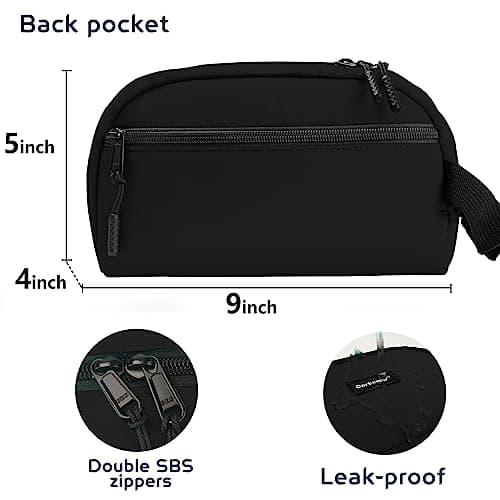 Cerbonny Small Cooler Bag, Small Lunch Bag with Ice Packs, Black — view 3