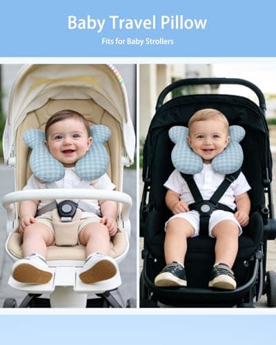 KAKIBLIN Baby Travel Pillow, Upgraded Baby Neck Pillows for Car Seat — view 5