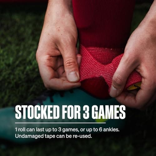 SPORTTAPE Football Sock Tape - 24 Rolls, 5cm x 4.5m, Maroon - Self-Adhesive — view 3