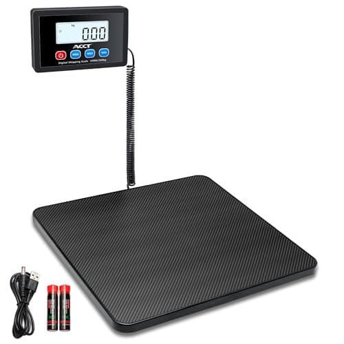 ACCT Postage Scale 440lb, Mail scale, Digital Postal Scale with hold/tare function, Auto-off,Shipping scale for packages/small business/luggage/office