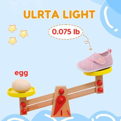 JIASUQI Kids Fashion Walking Shoes Boys Girls Breathable Lightweight Sneakers Toddler Anti-Slip Barefoot Shoes Toddler School Shoe(Pink Purple 143,Size 5-5.5) — view 5